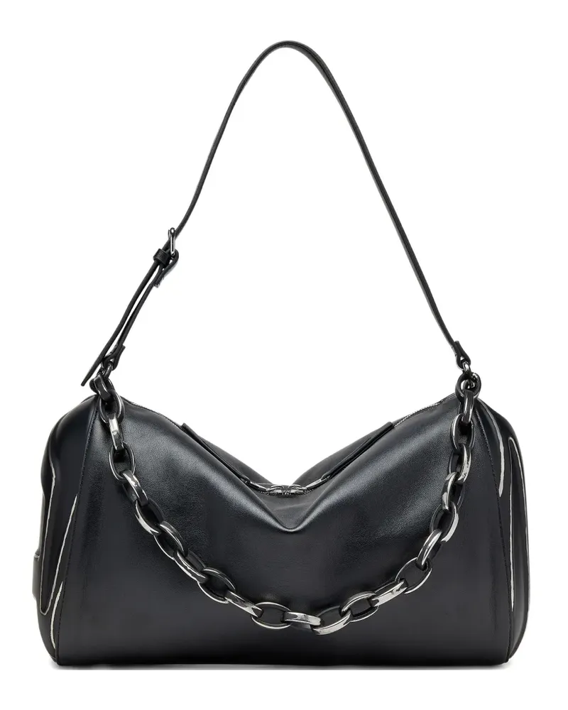 Diesel Load-D Schultertasche mit Kette - Schwarz Schwarz