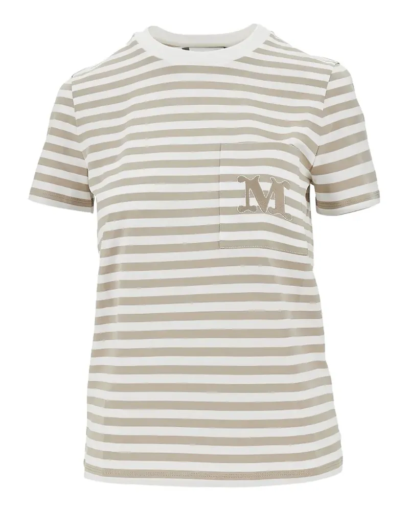 Max Mara striped pocket T-shirt - Weiß Weiß