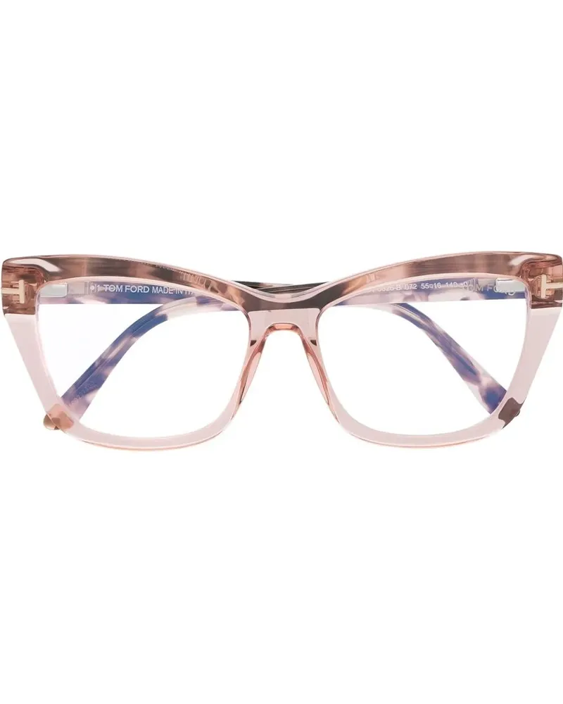 Tom Ford Brille mit breitem Gestell - Rosa Rosa
