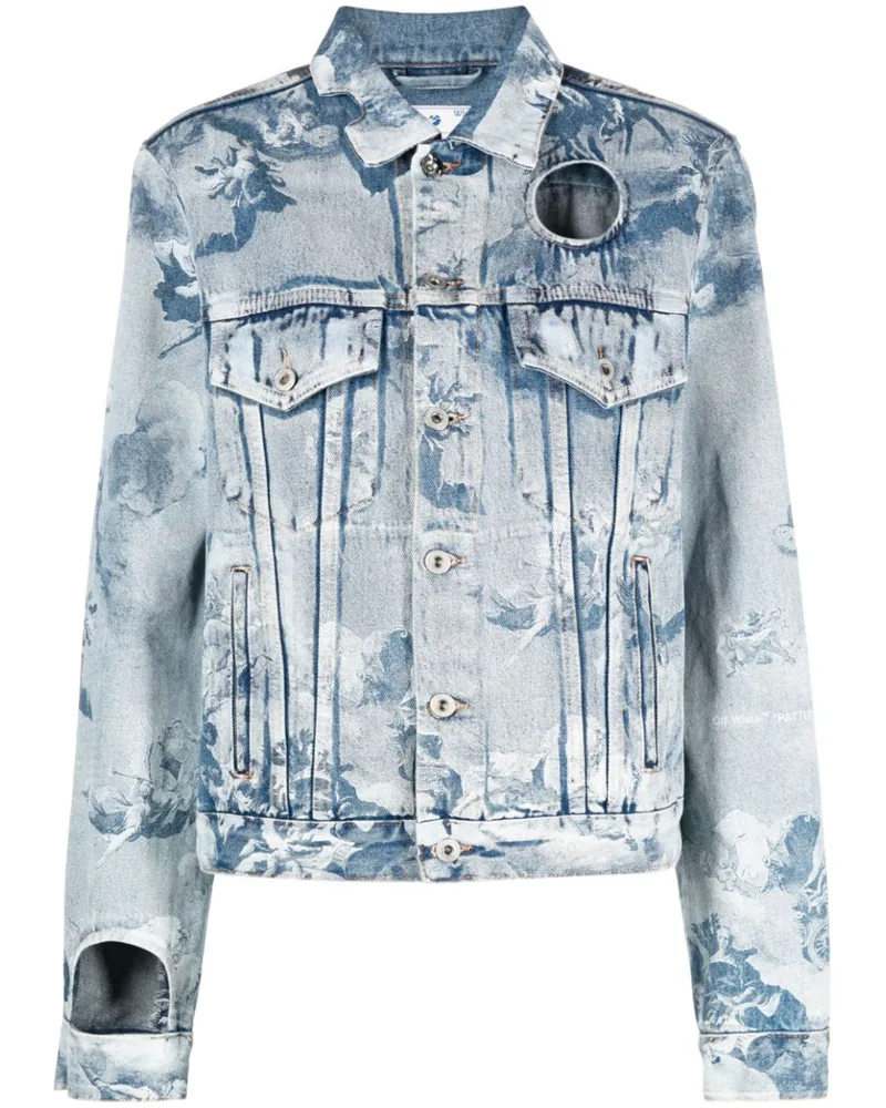 OFF-WHITE Sky Meteor Jeansjacke Blau