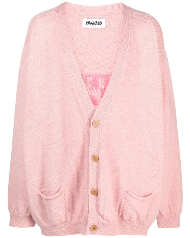 Magliano Cardigan mit Intarsien-Logo - Rosa Rosa