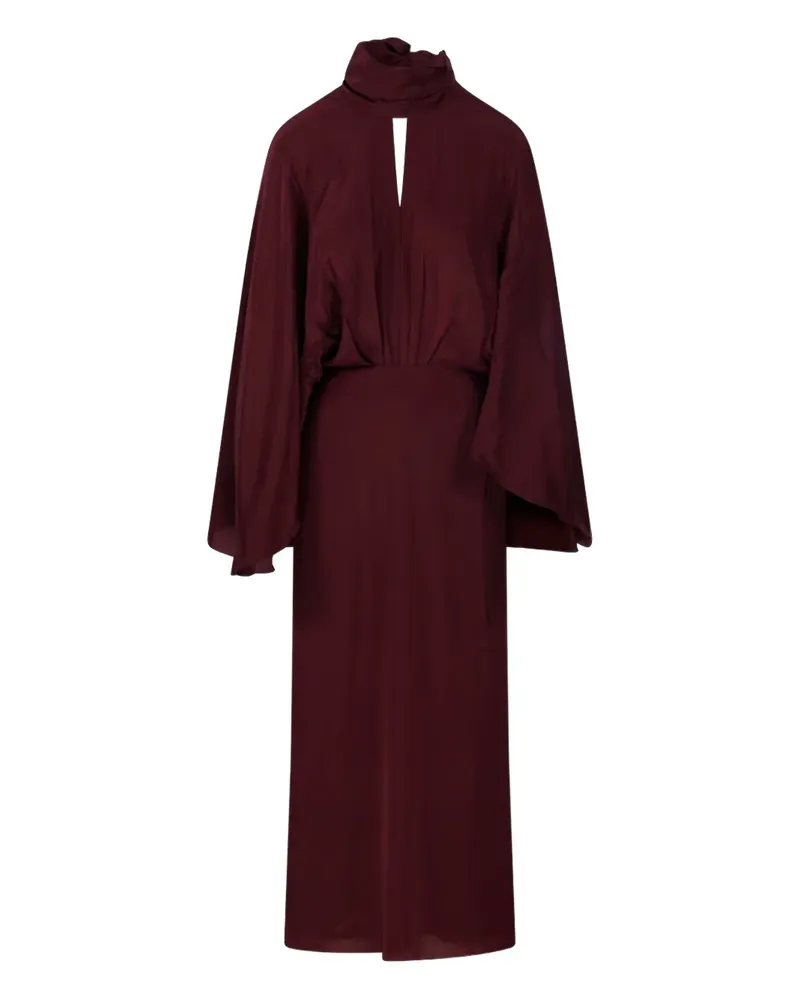 Johanna Ortiz Midikleid mit Stehkragen - Rot Rot