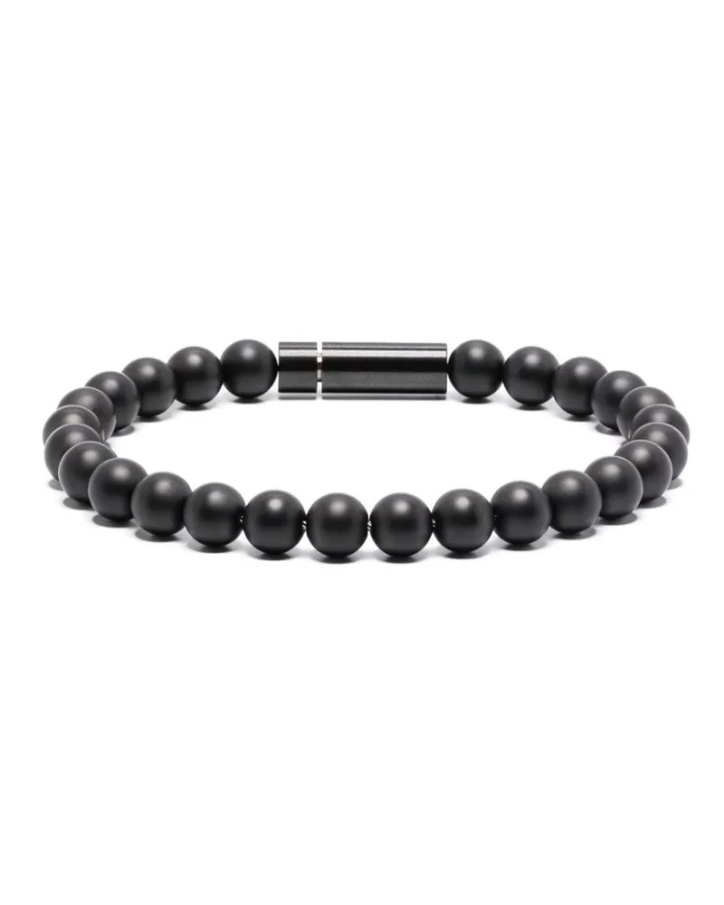 Le Gramme ceramic-beads bracelet Schwarz