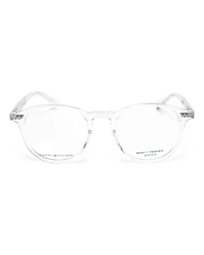 Tommy Hilfiger Brille mit rundem Gestell - Weiß Weiß