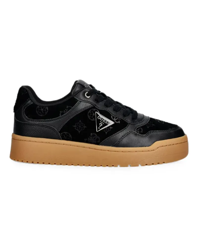 Guess Sneakers mit Monogramm-Print - Schwarz Schwarz