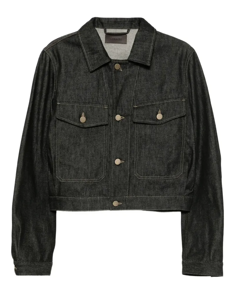 Christophe Lemaire Gekürzte Jeansjacke - Schwarz Schwarz