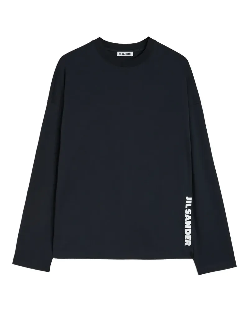 Jil Sander T-Shirt mit Logo-Print - Blau Blau