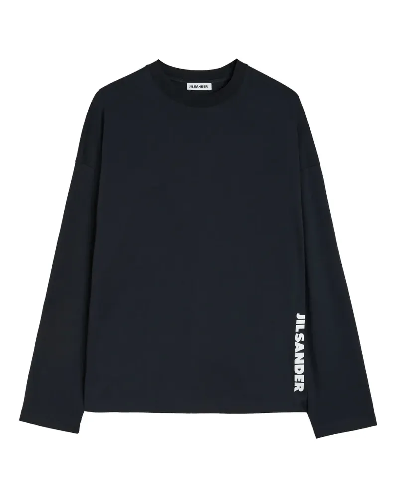 Jil Sander T-Shirt mit Logo-Print - Blau Blau