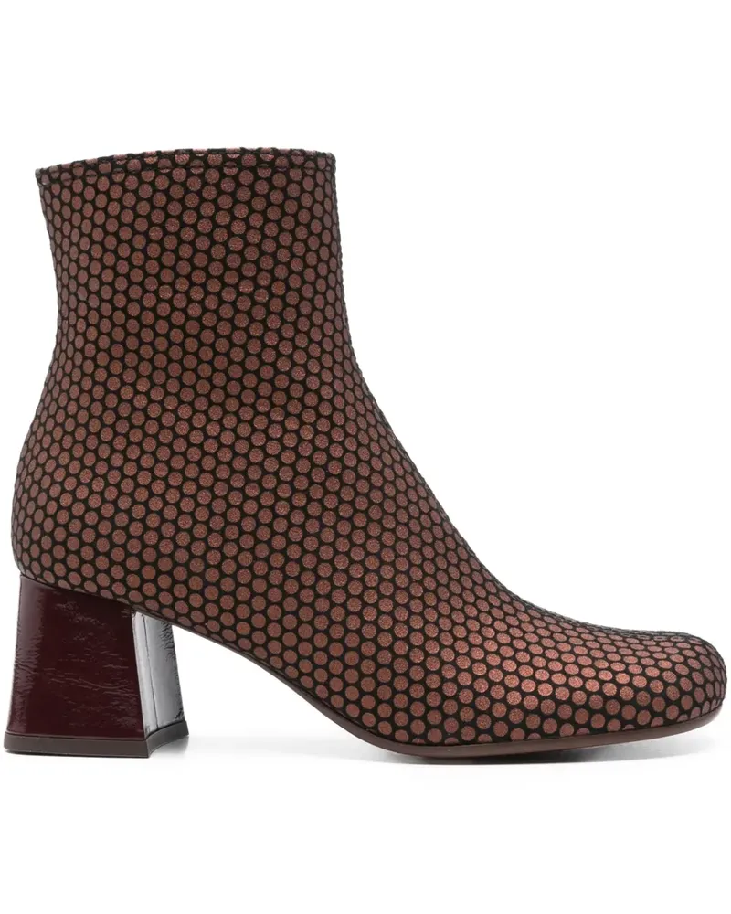 Chie Mihara Perforierte Stiefel mit Blockabsatz 60mm - Braun Braun