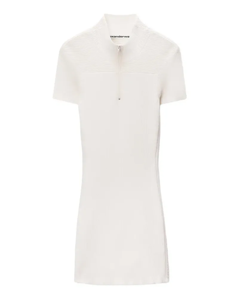 Alexander Wang debossed-logo mini dress - Weiß Weiß