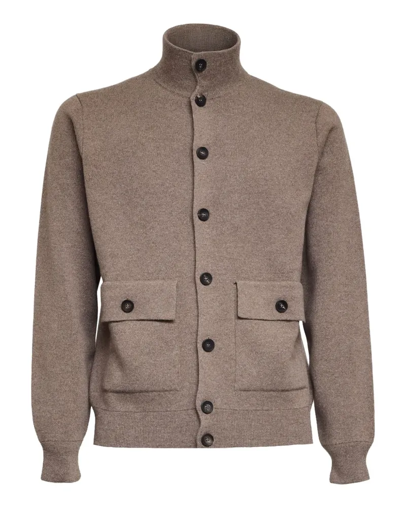 Filippo de Laurentiis Geknöpfter Cardigan mit Vordertasche - Nude Nude