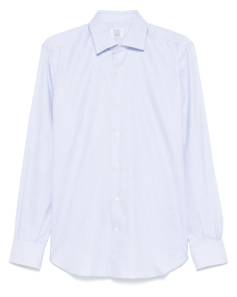MAZZARELLI Hemd mit Mikro-Karo - Blau Blau