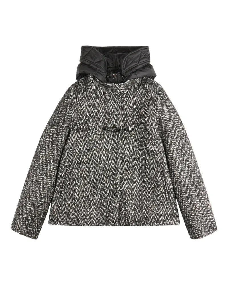 Fay herringbone toggle coat - Schwarz Schwarz