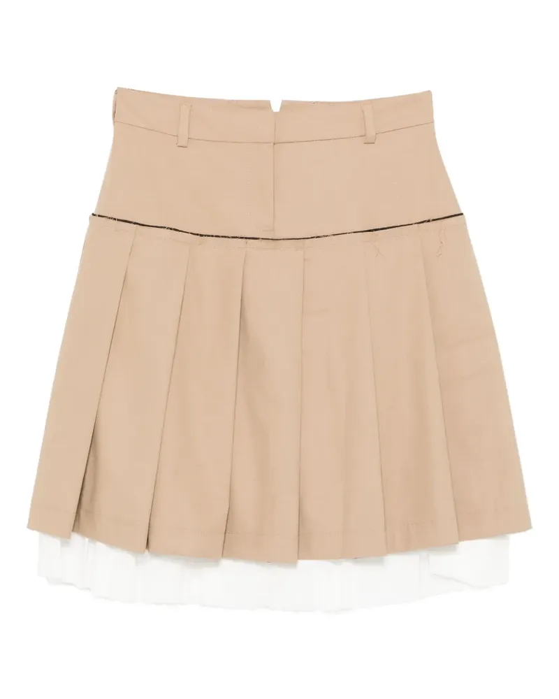 GIMAGUAS layered pleated mini skirt - Nude Nude