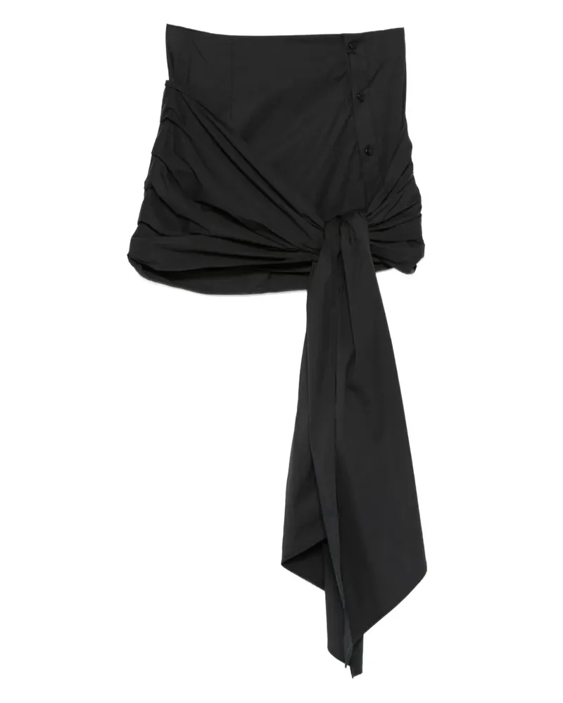 ATTICO knot button skirt - Schwarz Schwarz