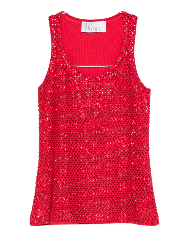 Giuseppe di Morabito crystal-embellished tank top - Rot Rot