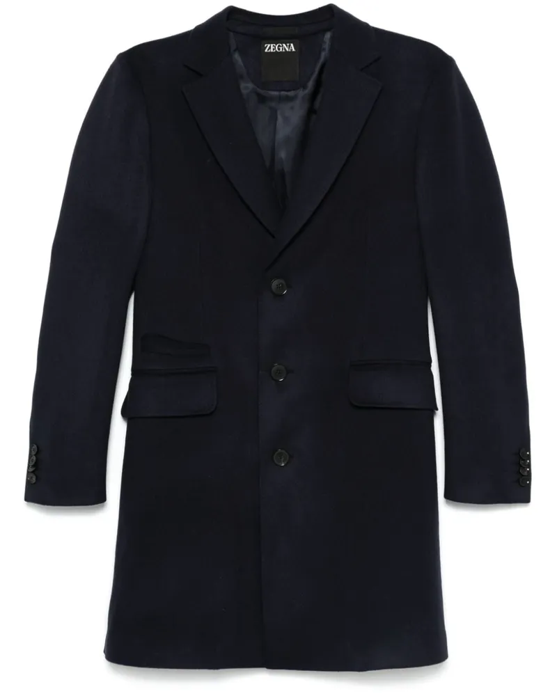 Ermenegildo Zegna Einreihiger Mantel - Blau Blau