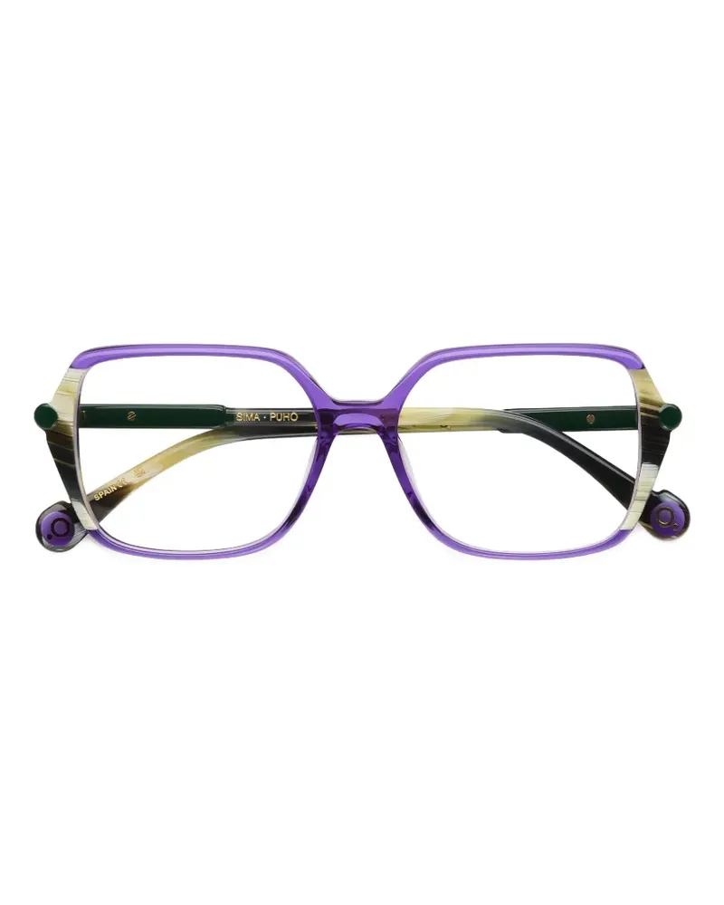 Etnia Barcelona Sima Brille mit geometrischem Gestell - Violett Violett