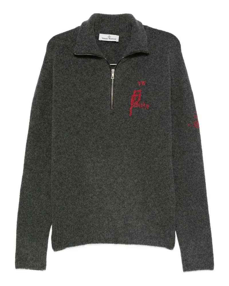 Vivienne Westwood Pullover mit Logo-Stickerei - Grau Grau