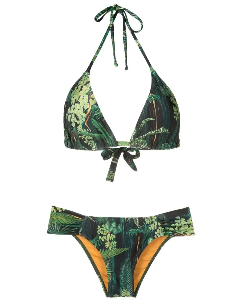Lygia & Nanny Vicky Bikini mit Blatt-Print - Grün Grün