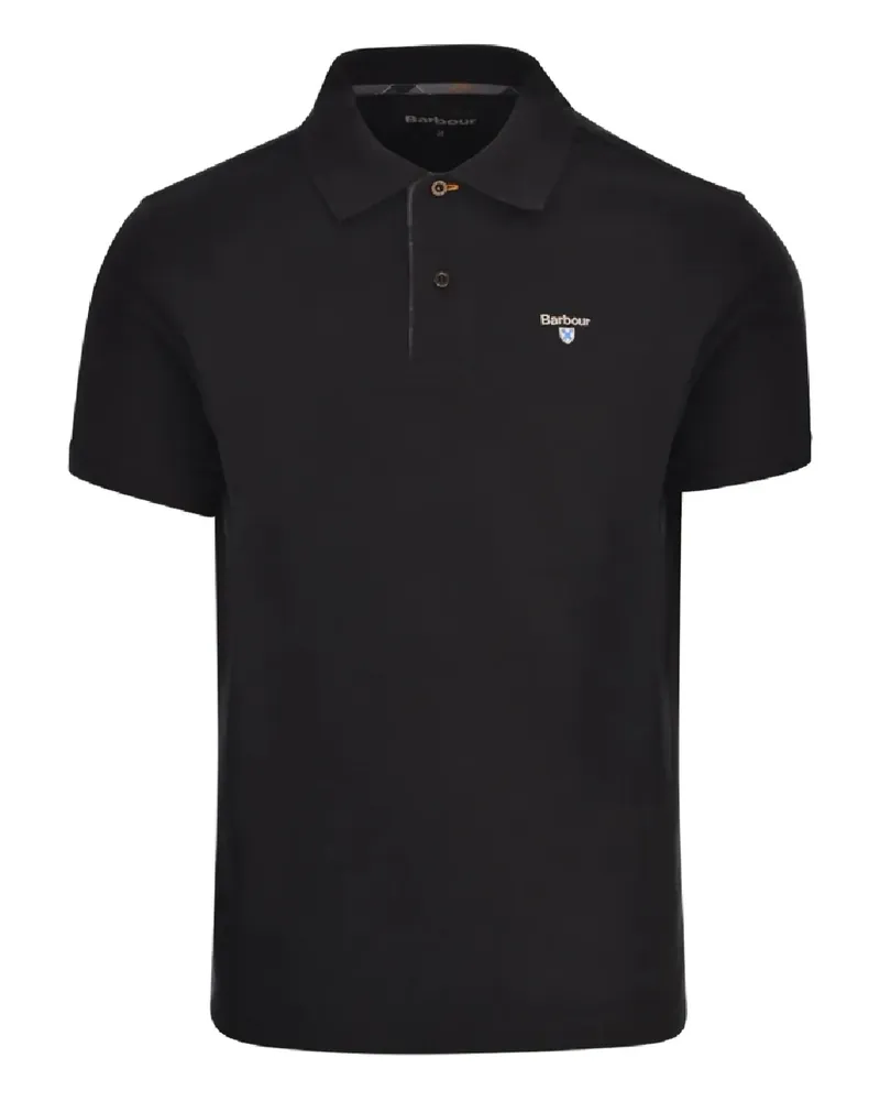 Barbour Poloshirt mit Schottenkaro - Schwarz Schwarz