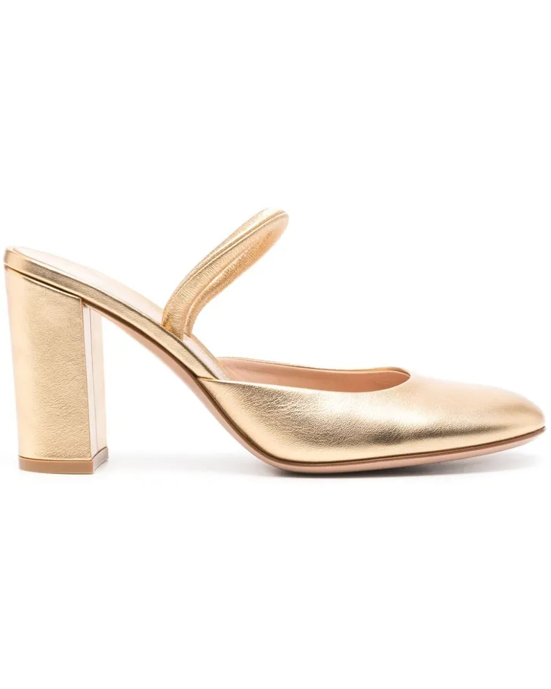 Gianvito Rossi Tivoli Mules 85mm Gold