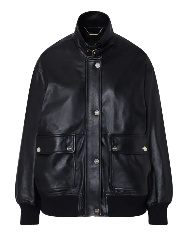 Liu Jo oversized leather jacket - Schwarz Schwarz