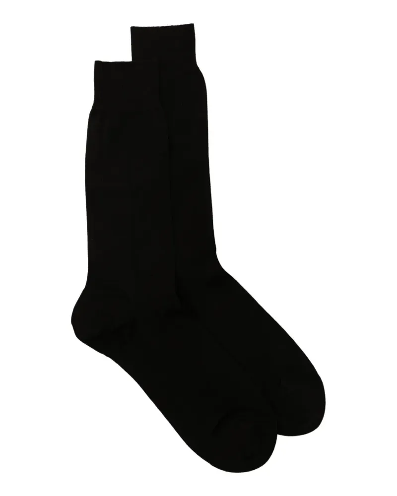 Ermenegildo Zegna ribbed-knit socks - Schwarz Schwarz