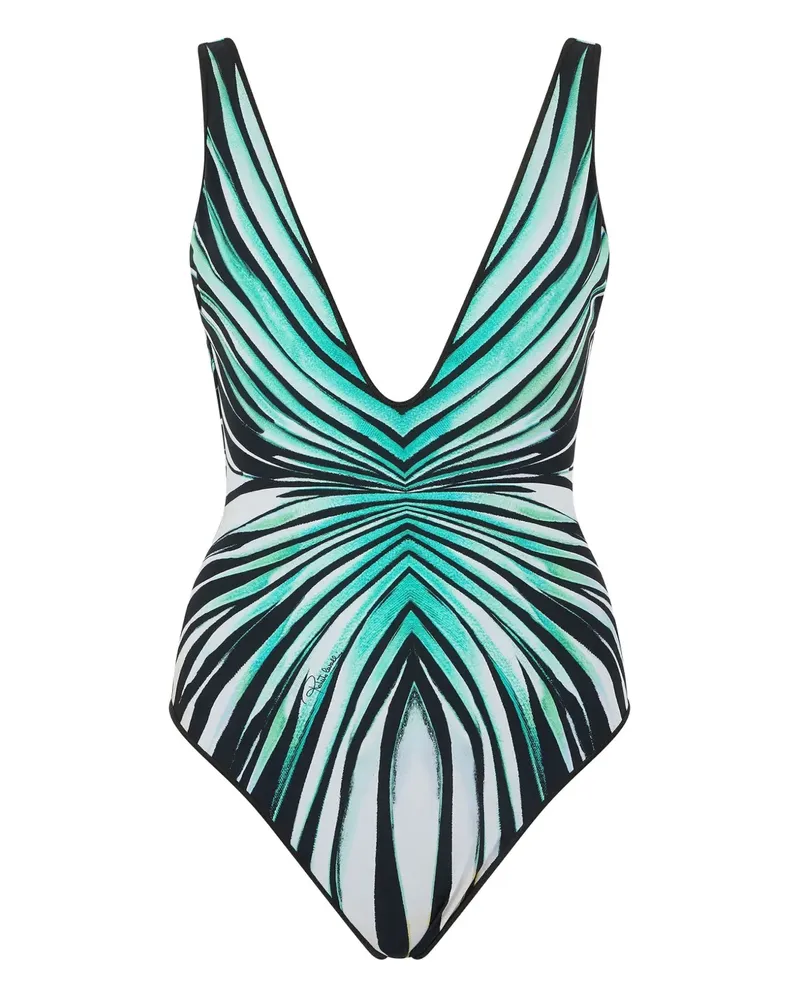 Roberto Cavalli Badeanzug mit Ray of Sea-Print - Blau Blau