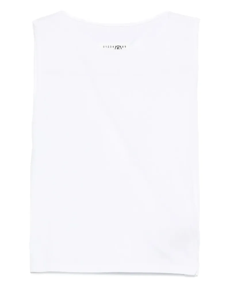 Maison Margiela Tanktop mit rundem Ausschnitt - Weiß Weiß