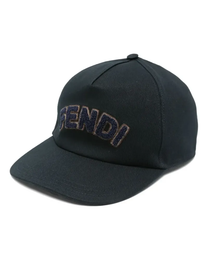 Fendi Baseballkappe mit Logo-Stickerei - Blau Blau