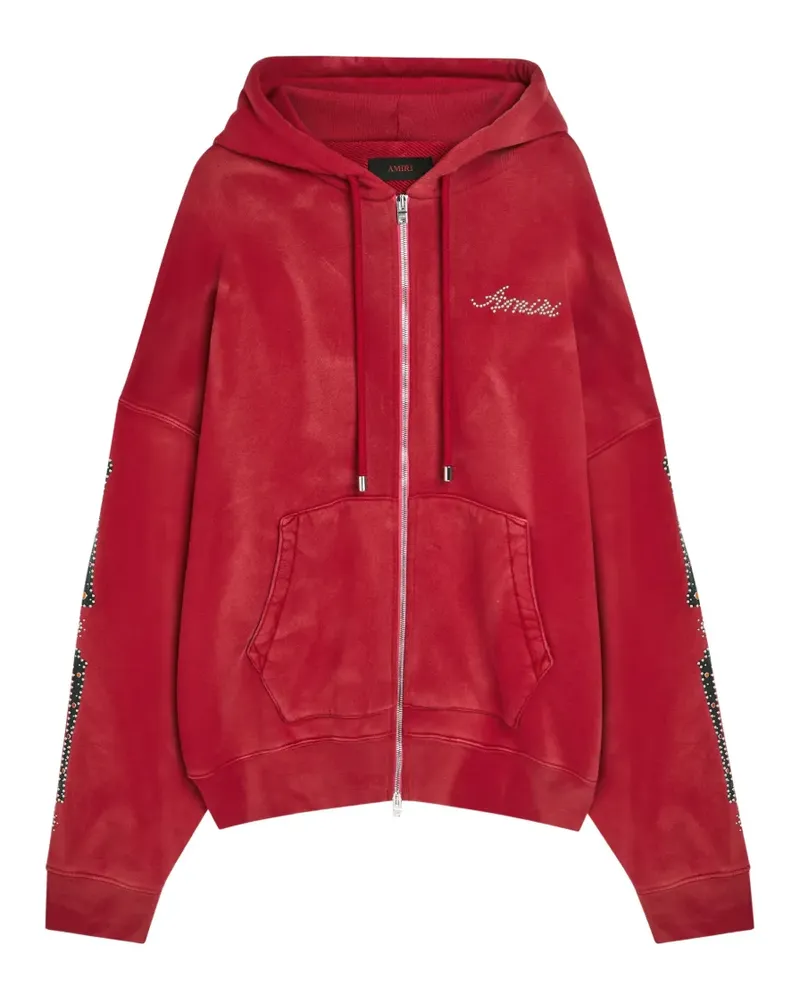 Amiri studded zip-up hoodie - Rot Rot