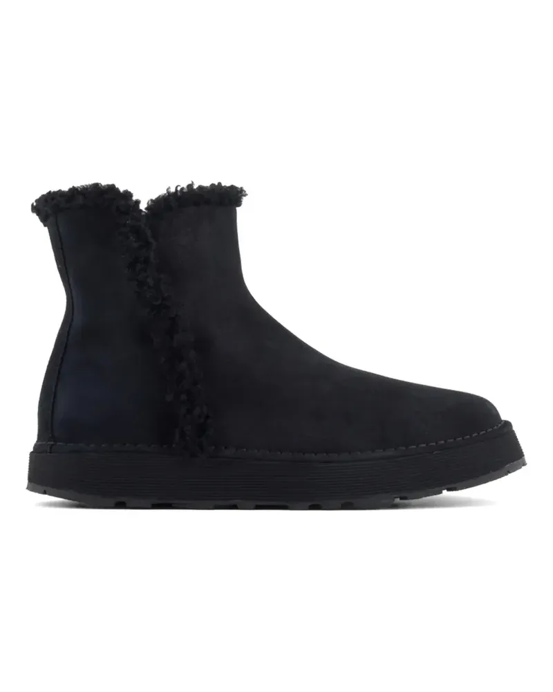 Giorgio Armani Knöchelhohe Wildlederstiefel - Schwarz Schwarz