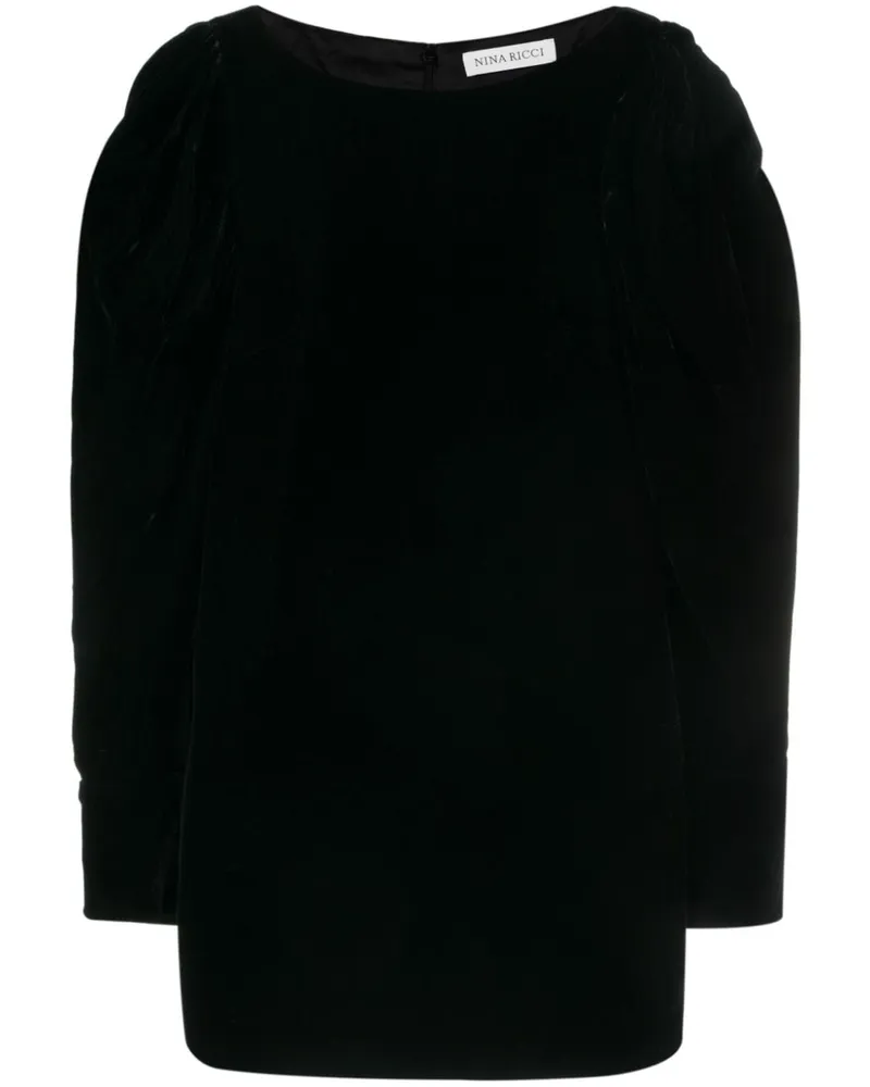 Nina Ricci Minikleid aus Samt - Schwarz Schwarz