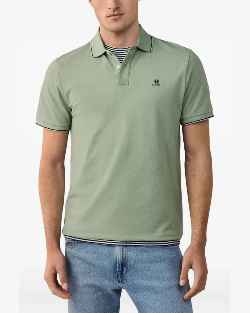 Hackett Heritage Poloshirt mit Spitze - Grün Grün
