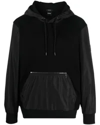 HUGO BOSS Hoodie mit Einsätzen Schwarz