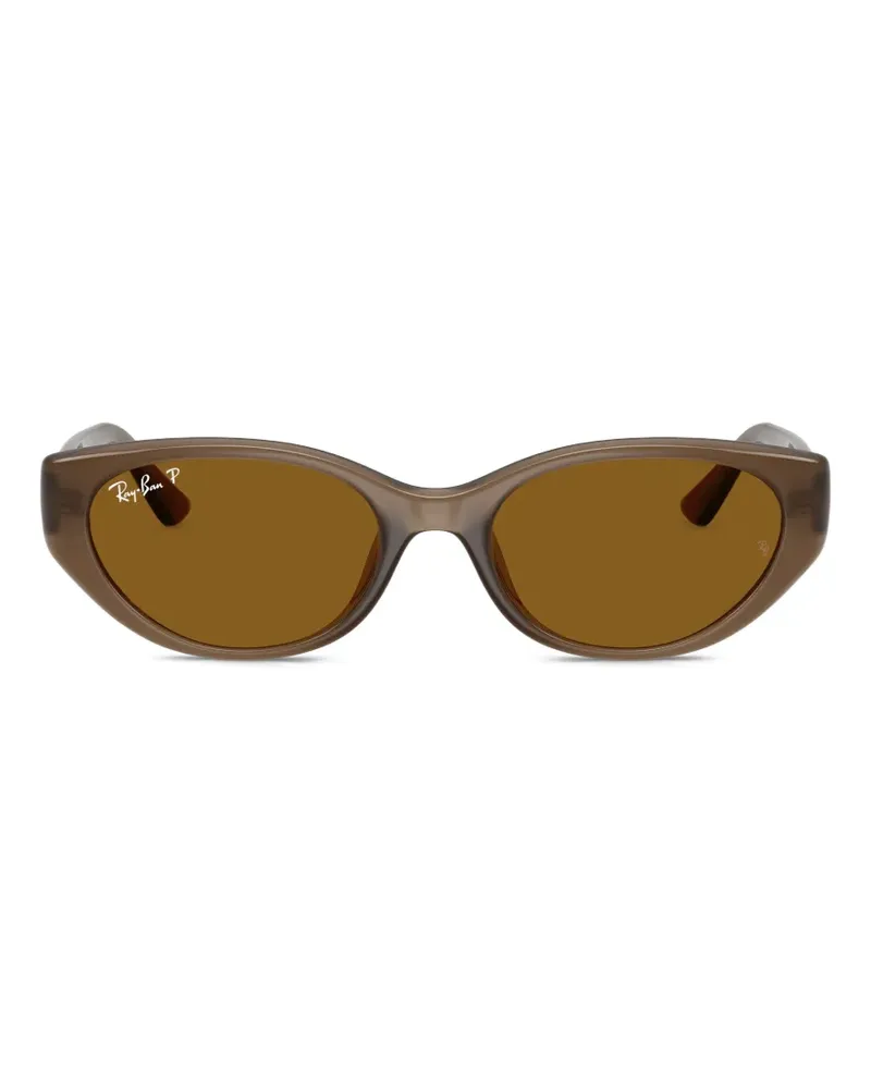 Ray Ban Sonnenbrille mit ovalem Gestell - Braun Braun