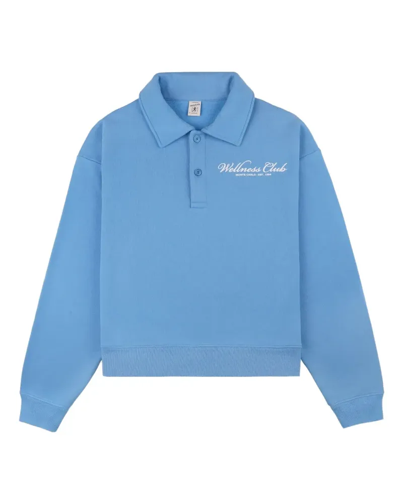 SPORTY & RICH Besticktes Wellness Club Poloshirt - Blau Blau