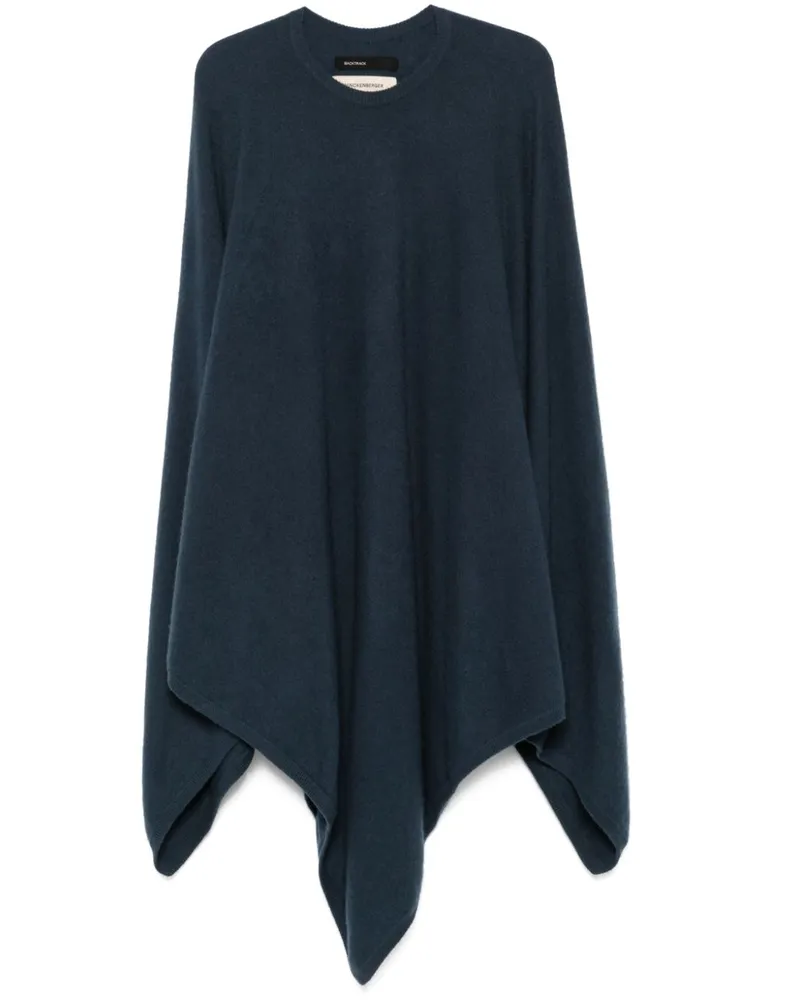 Frenckenberger Poncho aus Kaschmir - Blau Blau