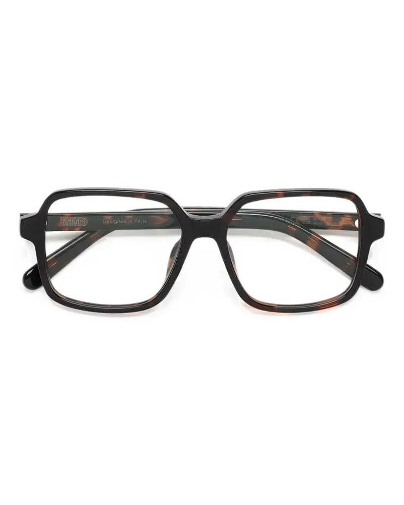 Maison Margiela geometric-frame glasses - Braun Braun