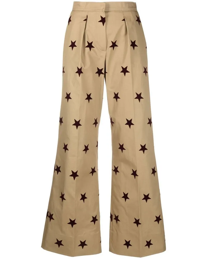 Palm Angels Hose mit Sterne-Print - Nude Nude