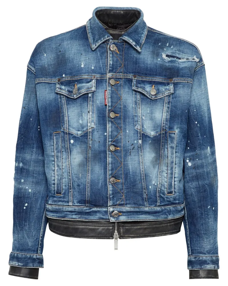 Dsquared2 Jeansjacke im Layering-Look - Blau Blau