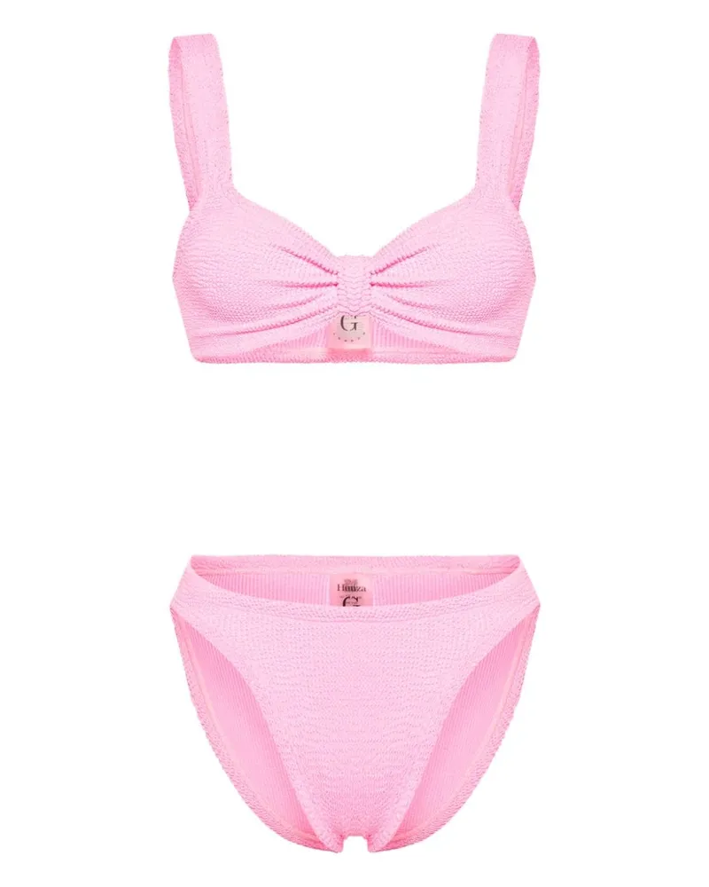 Hunza G Geraffter Bonnie Bikini - Rosa Rosa