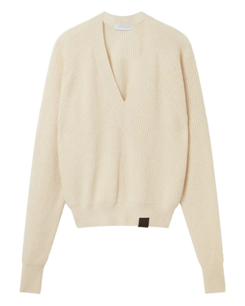 Stella McCartney Pullover mit V-Ausschnitt - Nude Nude