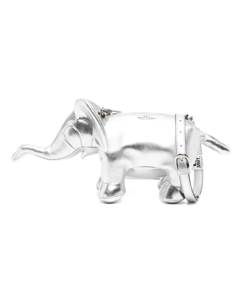 MIHARAYASUHIRO Mini "Dolls" Elephant Schultertasche - Silber Silber