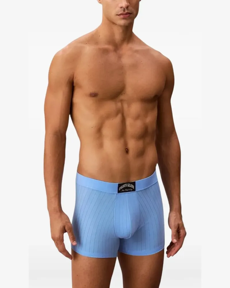 Calvin Klein Heritage Classic ribbed-knit boxers - Blau Blau
