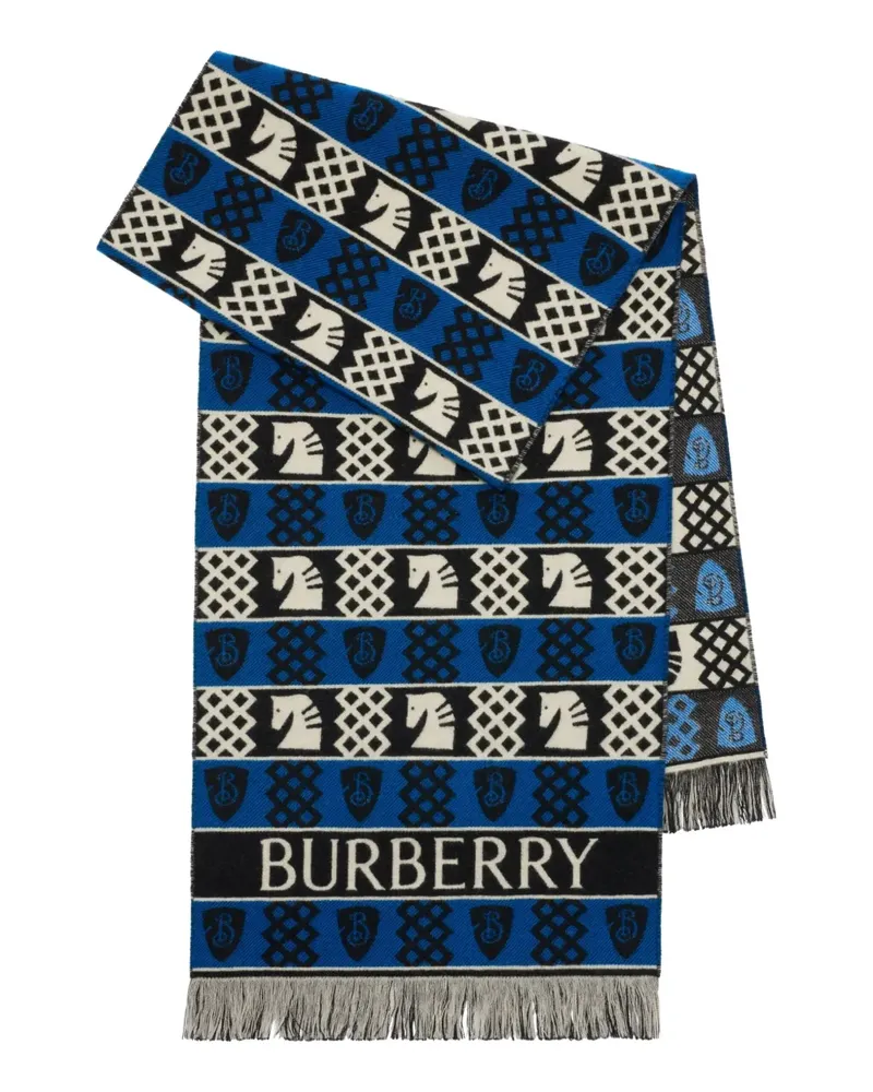 Burberry Schal mit Jacquardmuster - Blau Blau