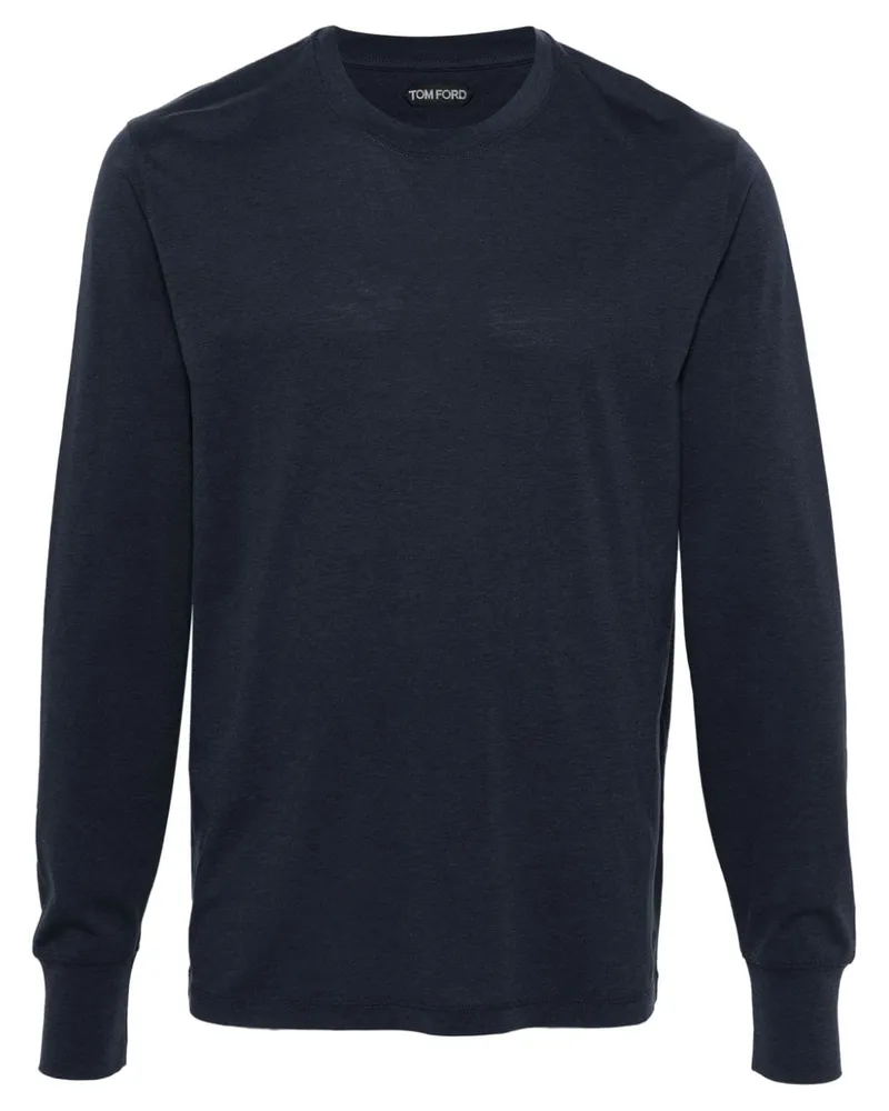 Tom Ford Meliertes T-Shirt - Blau Blau