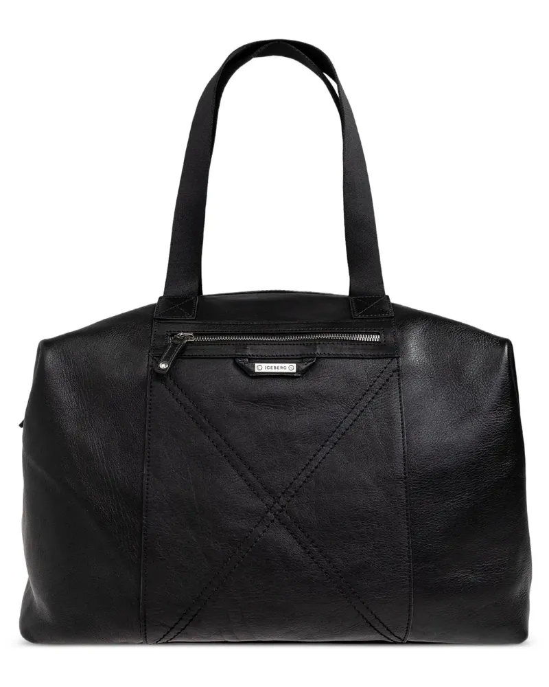 Iceberg Tote Bag mit Reißverschluss - Schwarz Schwarz