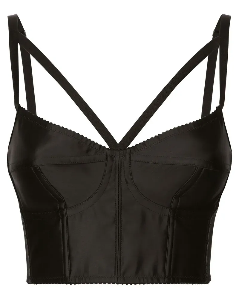 Dolce & Gabbana Bustier-Top mit Riemen - Schwarz Schwarz